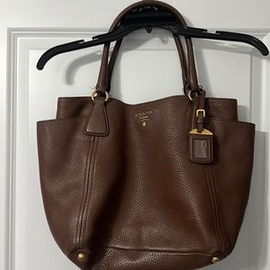 Authentic Prada Vit Daino Handbag with Prada wallet